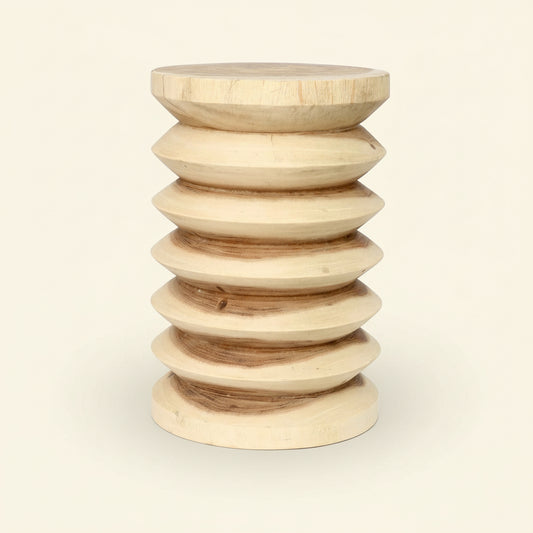GALAPAGOS SIDE TABLE + STOOL | NATURAL