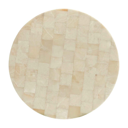 GILDED ROUND ONYX TOP COCKTAIL TABLE