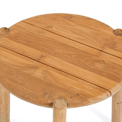 GILIMANUK SIDE TABLE + STOOL | NATURAL TEAK | IN-OUTDOORS