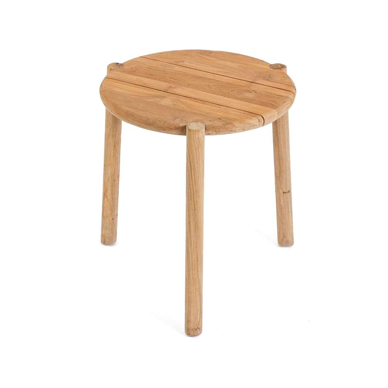 GILIMANUK SIDE TABLE + STOOL | NATURAL TEAK | IN-OUTDOORS