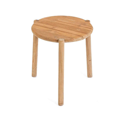 GILIMANUK SIDE TABLE + STOOL | NATURAL TEAK | IN-OUTDOORS