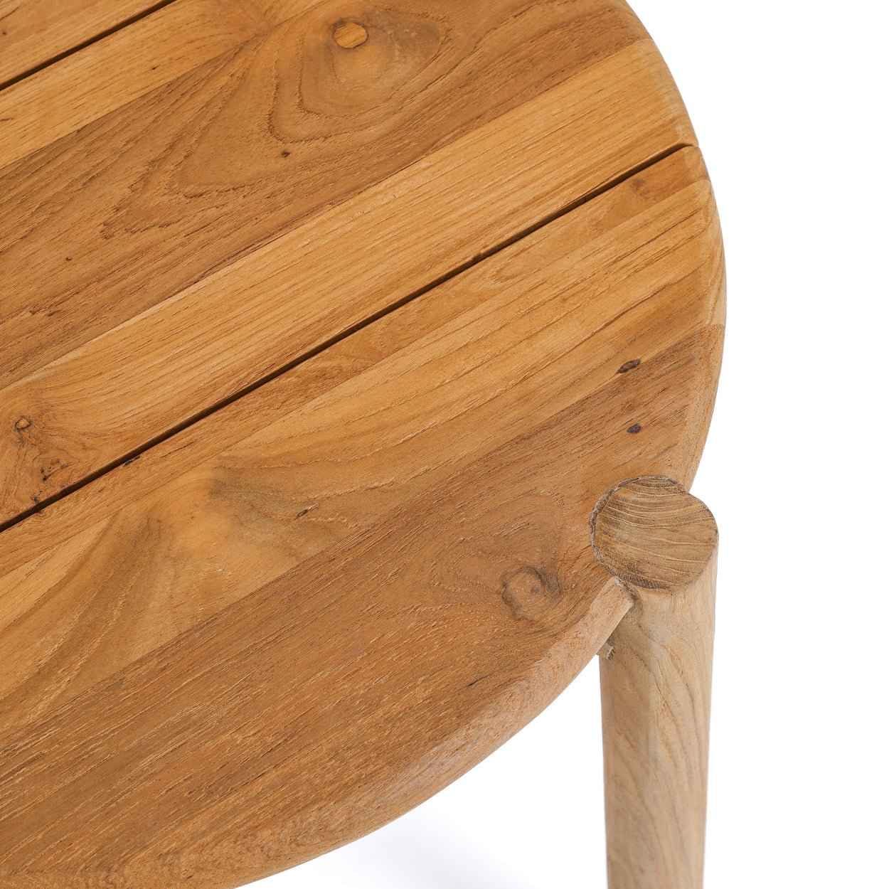 GILIMANUK SIDE TABLE + STOOL | NATURAL TEAK | IN-OUTDOORS