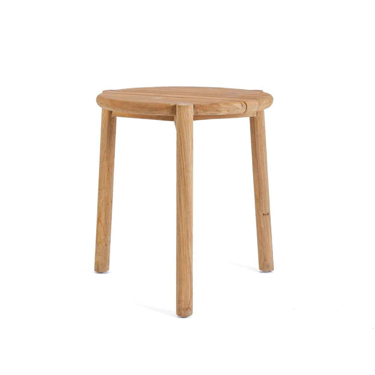 GILIMANUK SIDE TABLE + STOOL | NATURAL TEAK | IN-OUTDOORS