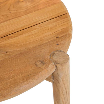 GILIMANUK SIDE TABLE + STOOL | NATURAL TEAK | IN-OUTDOORS
