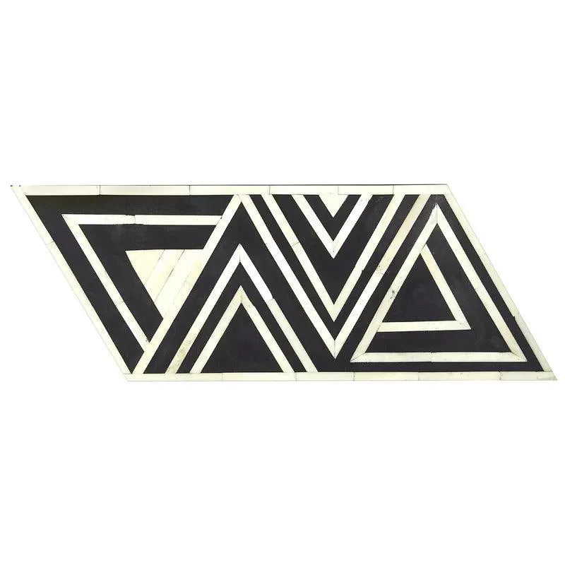 Gillian Bone Inlay End Table Butler Draper Accent Table, Black Bone Inlay