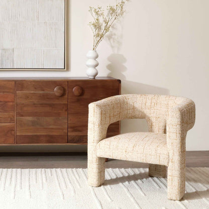 GINGER TWEED BARREL CHAIR