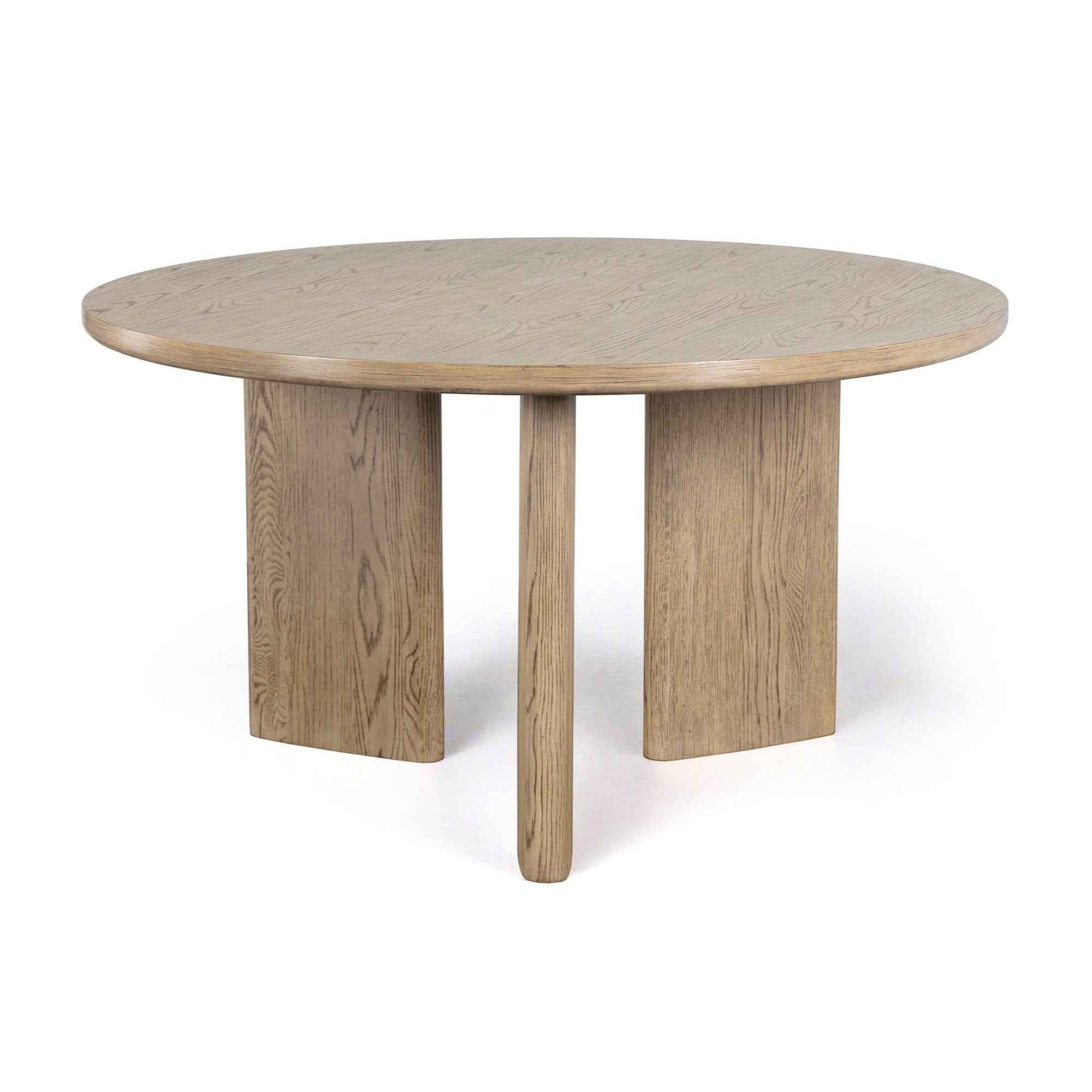 GIULIETTA 55" DINING TABLE - ROUND - WEATHERED OAK
