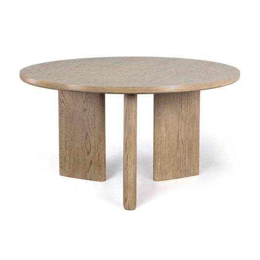 GIULIETTA 55" DINING TABLE - ROUND - WEATHERED OAK