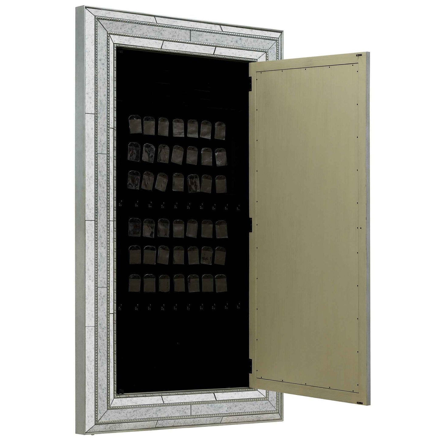 GLAMOUR FLOOR MIRROR WITH JEWELRY ARMOIRE STORAGE