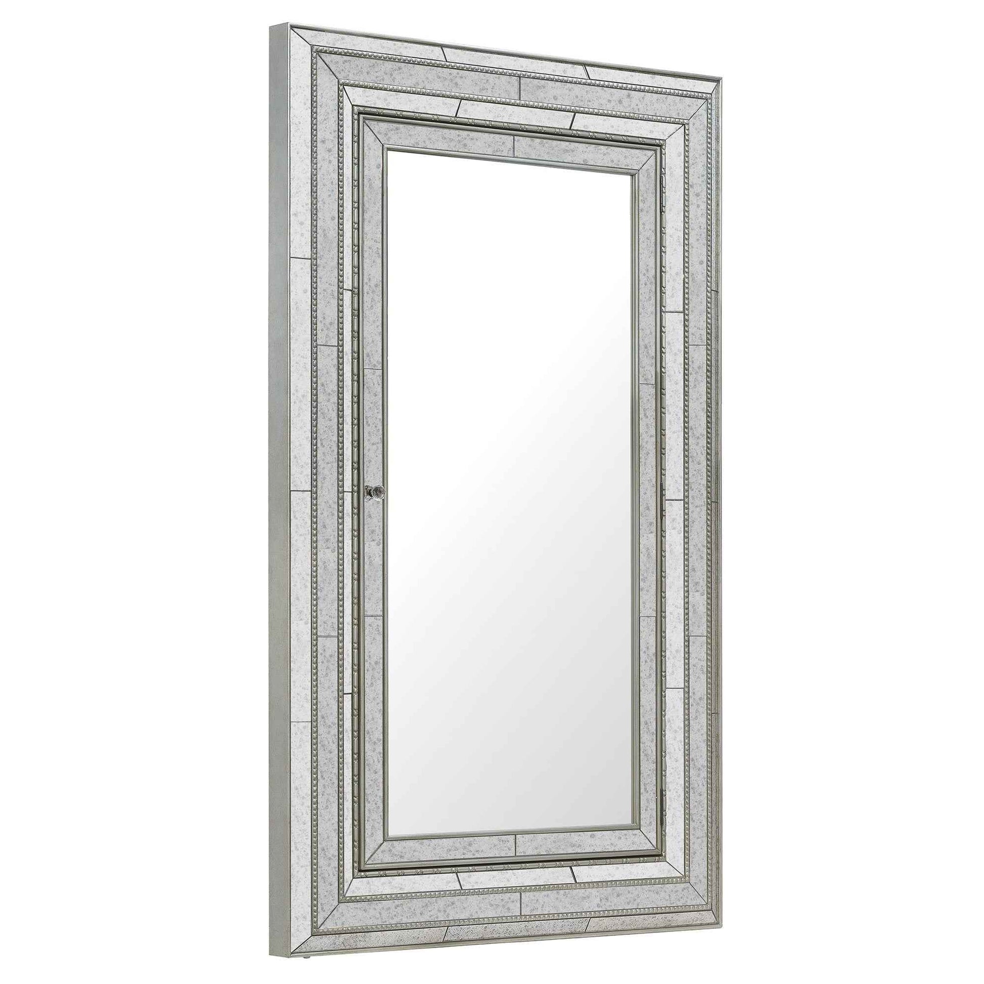 GLAMOUR FLOOR MIRROR WITH JEWELRY ARMOIRE STORAGE
