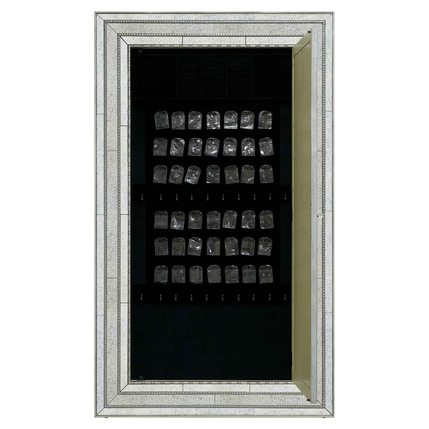 GLAMOUR FLOOR MIRROR WITH JEWELRY ARMOIRE STORAGE