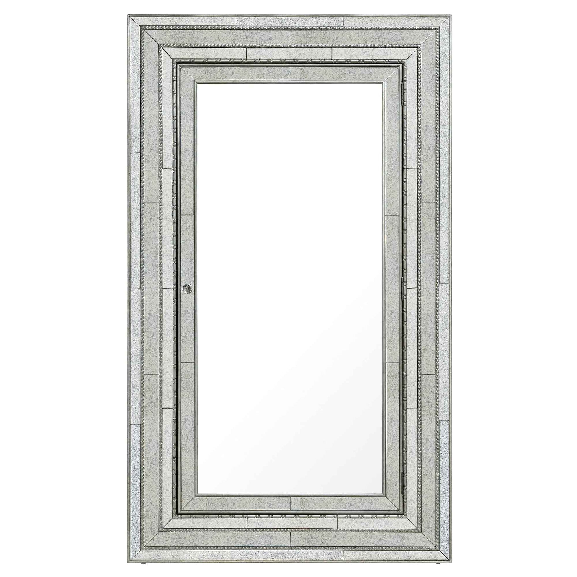 GLAMOUR FLOOR MIRROR WITH JEWELRY ARMOIRE STORAGE