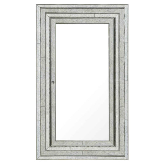 GLAMOUR FLOOR MIRROR WITH JEWELRY ARMOIRE STORAGE