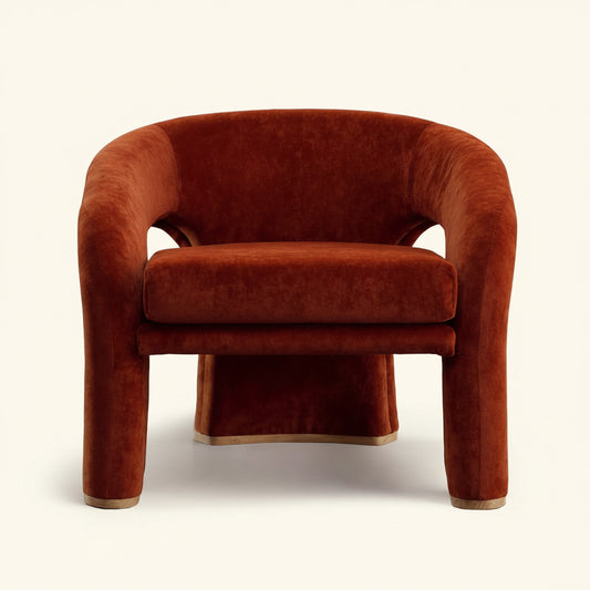 GRISELDA BURGUNDY VELVET ACCENT CHAIR