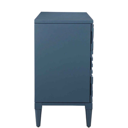 GROOVY GEOMETRIC STRIPES CHEST: AEGEAN BLUE