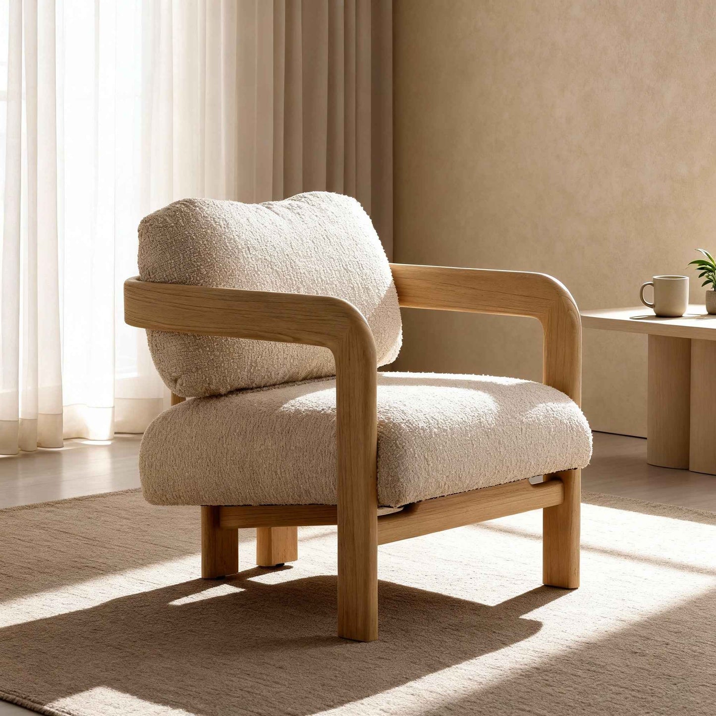 CHAVEZ NATURAL BOUCLE ARM CHAIR