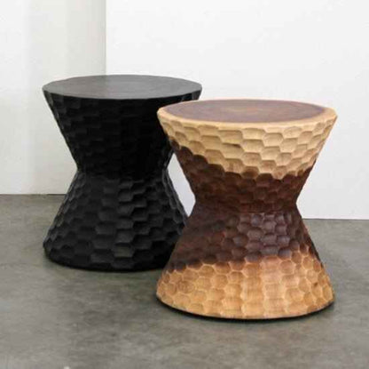 HAMMER STOOL + SIDE TABLE / BLACK