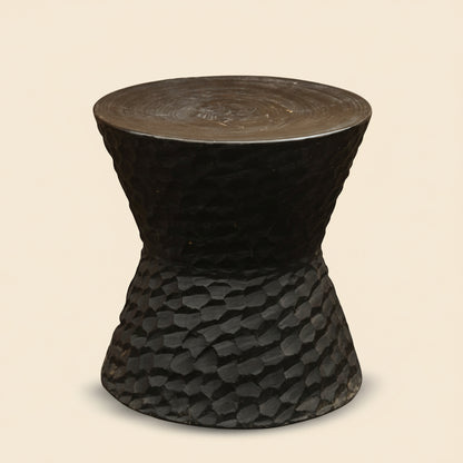 HAMMER STOOL + SIDE TABLE / BLACK