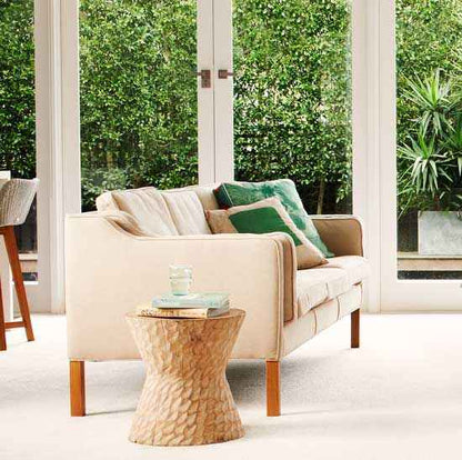 HAMMER STOOL + SIDE TABLE / NATURAL