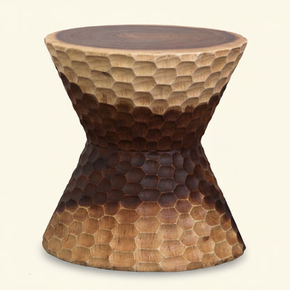 HAMMER STOOL + SIDE TABLE / NATURAL