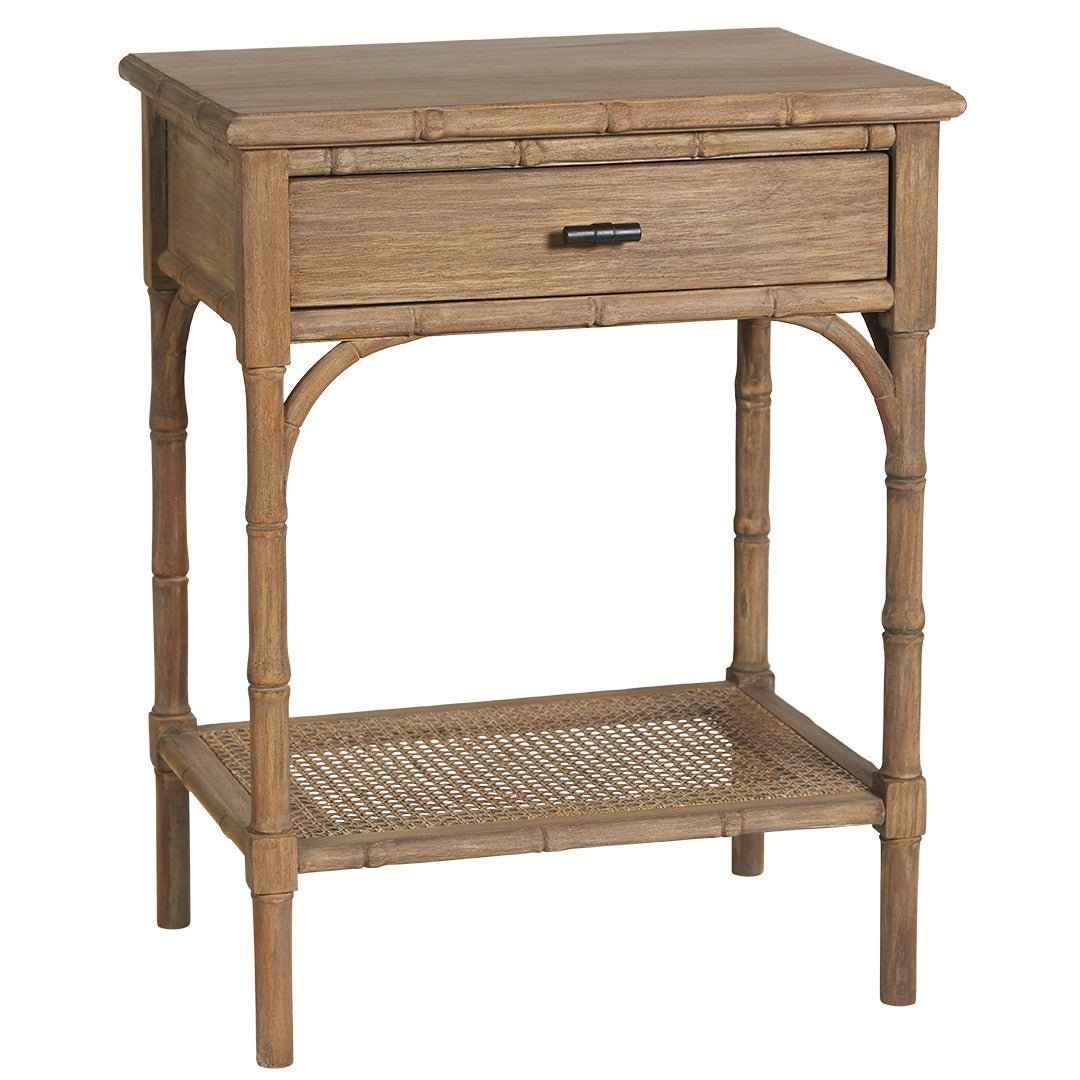 HAMPSHIRE (BED)SIDE TABLE | CEDAR +RATTAN