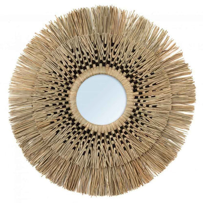 HAVANA ROUND MIRROR | NATURAL + BLACK