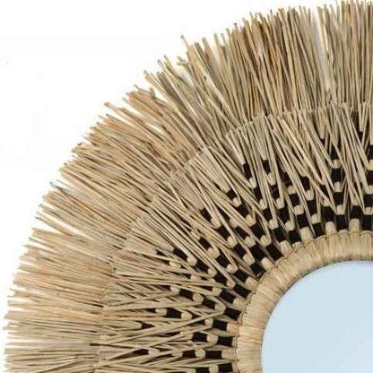 HAVANA ROUND MIRROR | NATURAL + BLACK
