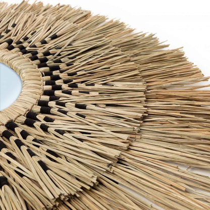 HAVANA ROUND MIRROR | NATURAL + BLACK