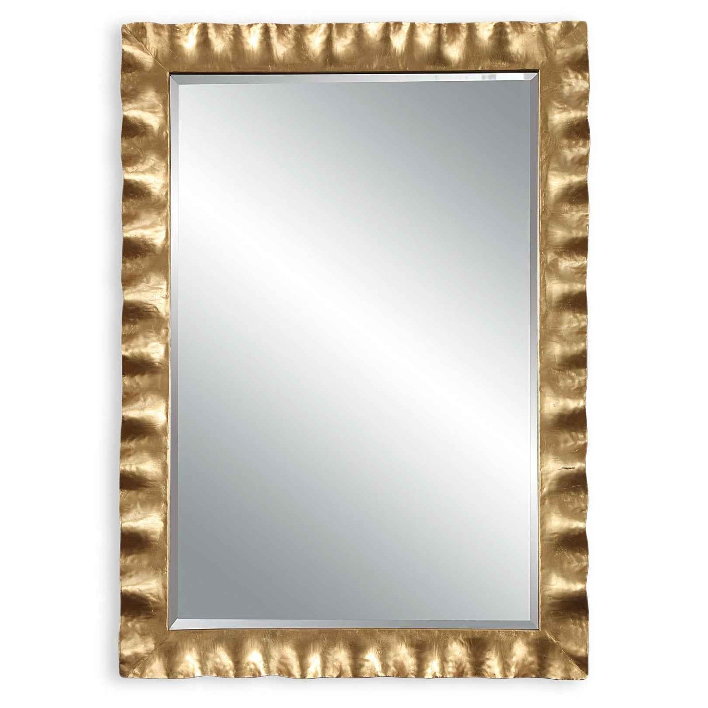 HAYA SCALLOPED EDGE GOLD LEAF MIRROR