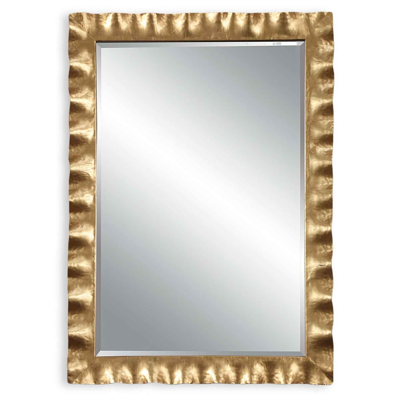 HAYA SCALLOPED EDGE GOLD LEAF MIRROR
