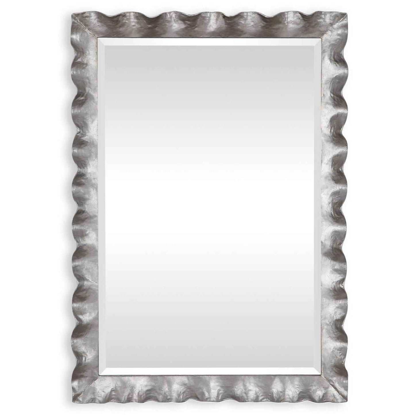 HAYA SCALLOPED EDGE SILVER LEAF MIRROR