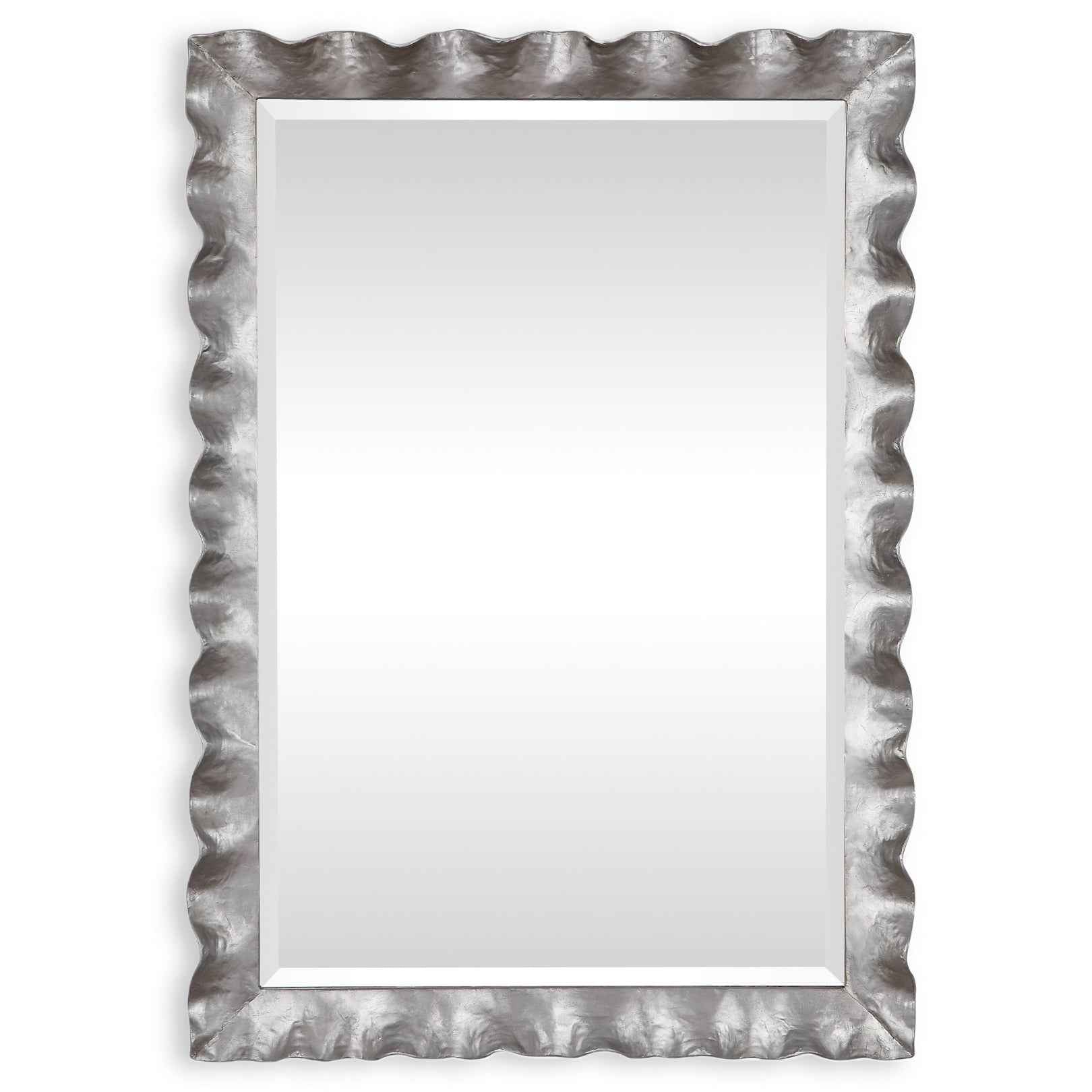 HAYA SCALLOPED EDGE SILVER LEAF MIRROR