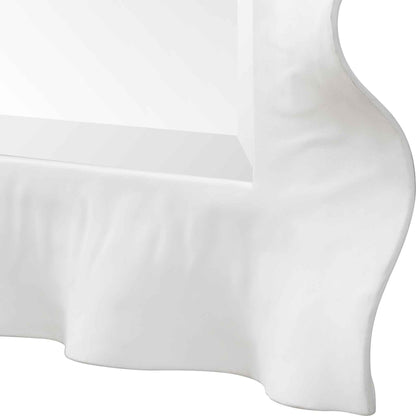 HAYA WHITE SCALLOPED MIRROR