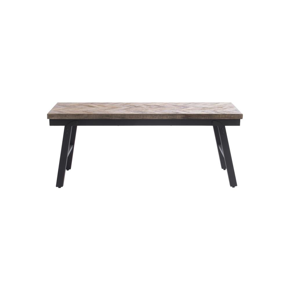 HERRINGBONE TEAK BENCH | NATURAL | 2 SIZES - Green Design Gallery