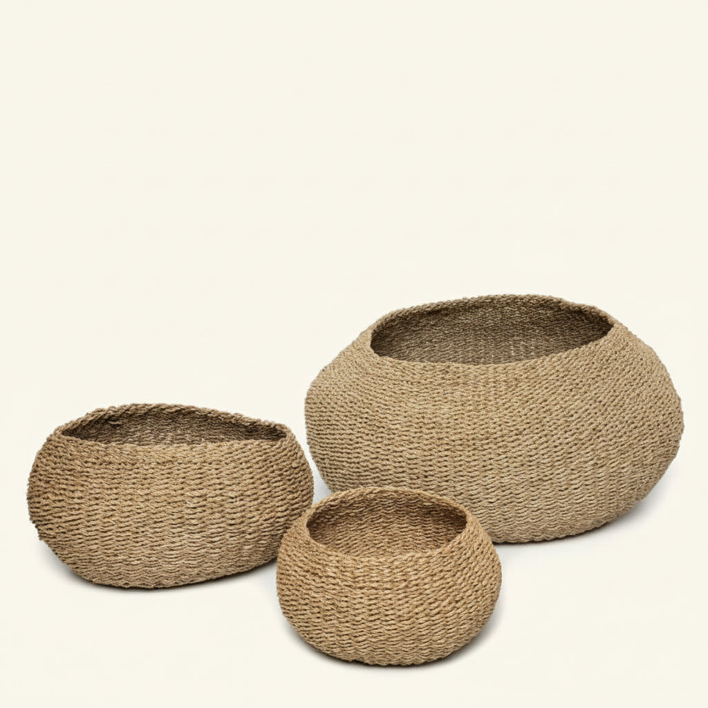 HO COC BASKETS | NATURAL | SET OF 3