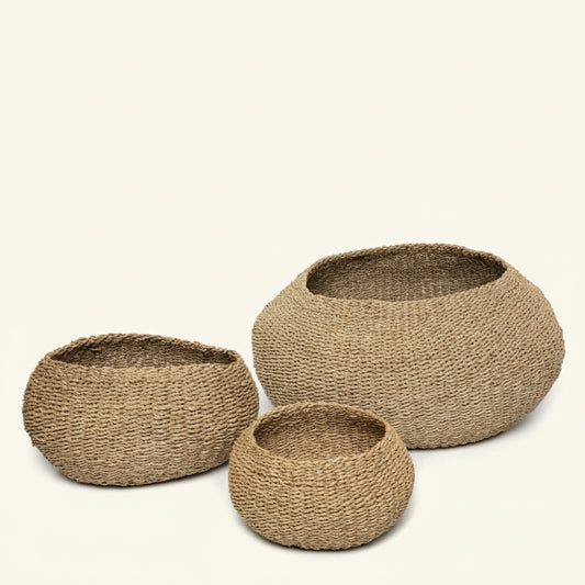 HO COC BASKETS | NATURAL | SET OF 3
