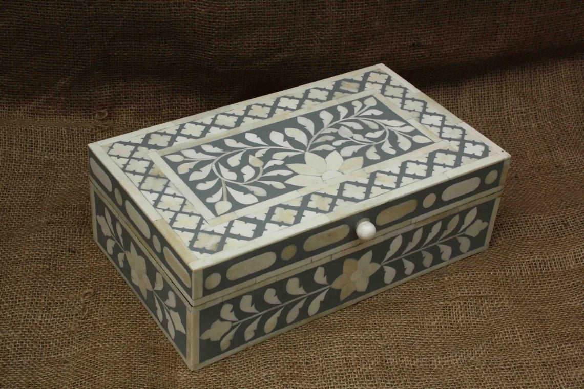 Bone inlay Decorative gift box jewelry Box can be customized