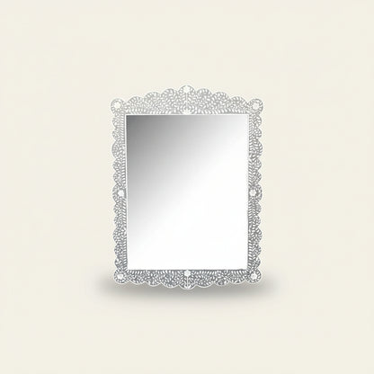 Handmade Bone Inlay Mirror Frame - Modern Pattern by HANA EXPORTS | Resin & Wood Decor