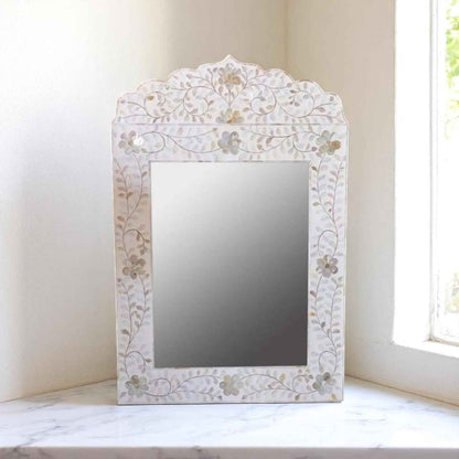 Handmade MOP Inlay Mirror Frame â Elegant Mother of Pearl Wall Decor by HANA EXPORTS