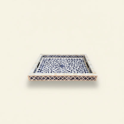 Handmade Bone Inlay Serving Tray â Decorative Resin Tray by HANA EXPORTS