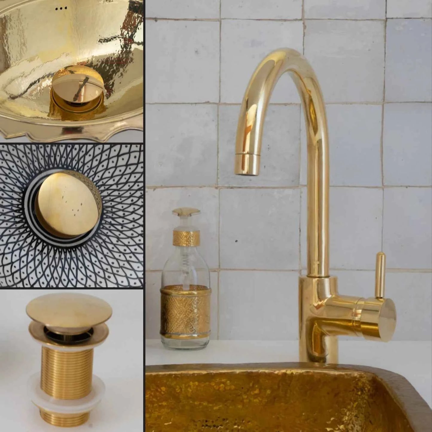 Brass Basin Mixer Tap | Compact Unlacquered Brass Sink Faucet – HANSA HANDICRAFT