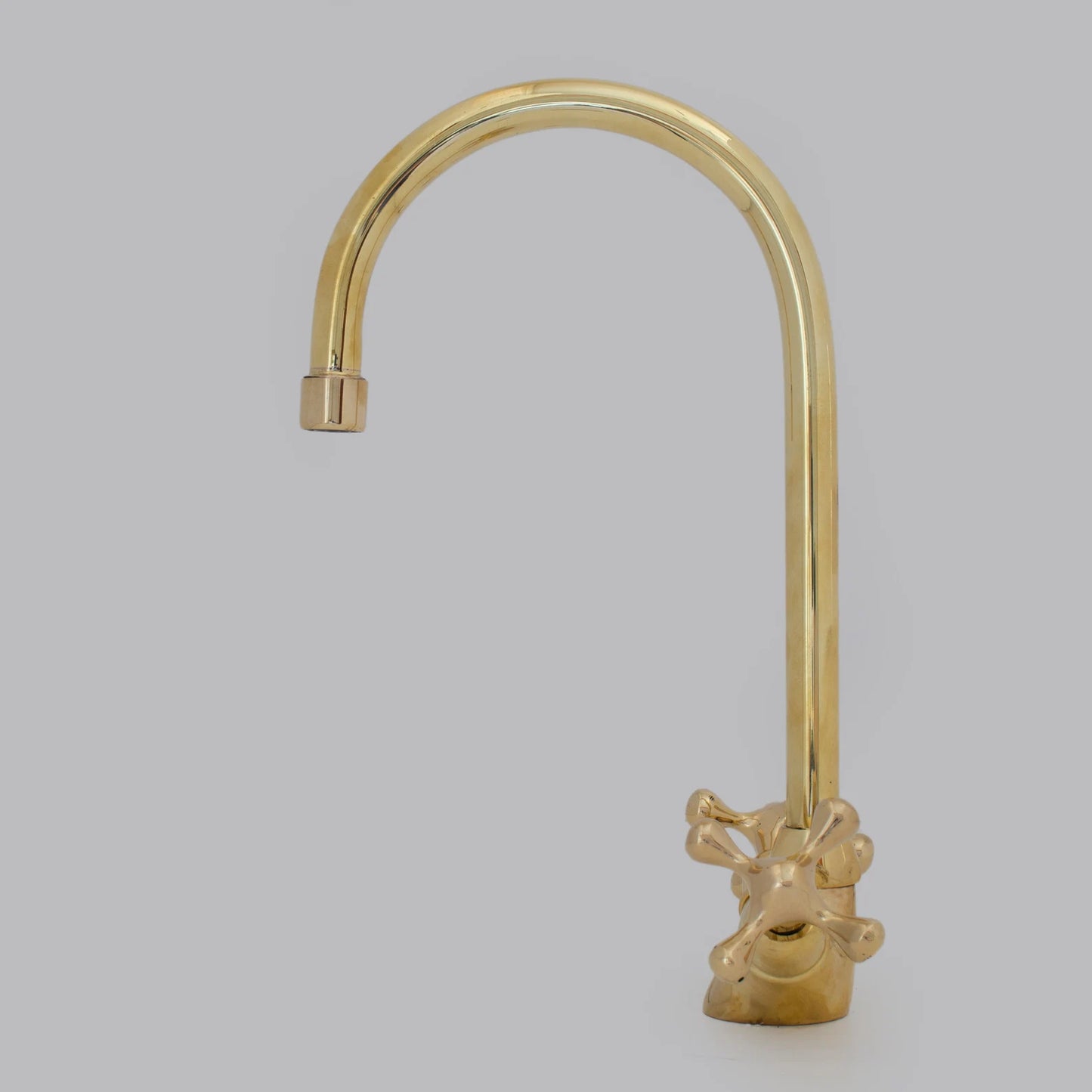 Unlacquered Brass Vanity Sink Faucet, Antique Brass Bathroom Single Hole Faucet – HANSA HANDICRAFT
