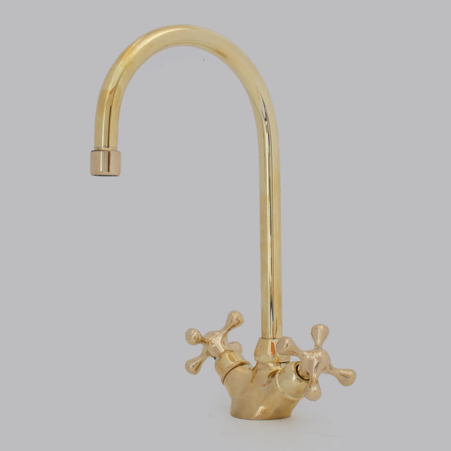 Unlacquered Brass Vanity Sink Faucet, Antique Brass Bathroom Single Hole Faucet – HANSA HANDICRAFT