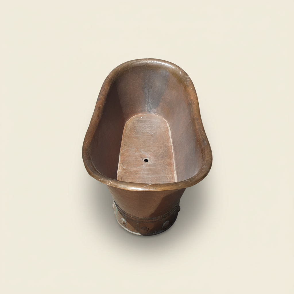 Antique Brass Clawfoot Slipper Bathtub | Handmade Solid Brass Bath | Vintage Luxury Tub – HANSA HANDICRAFT