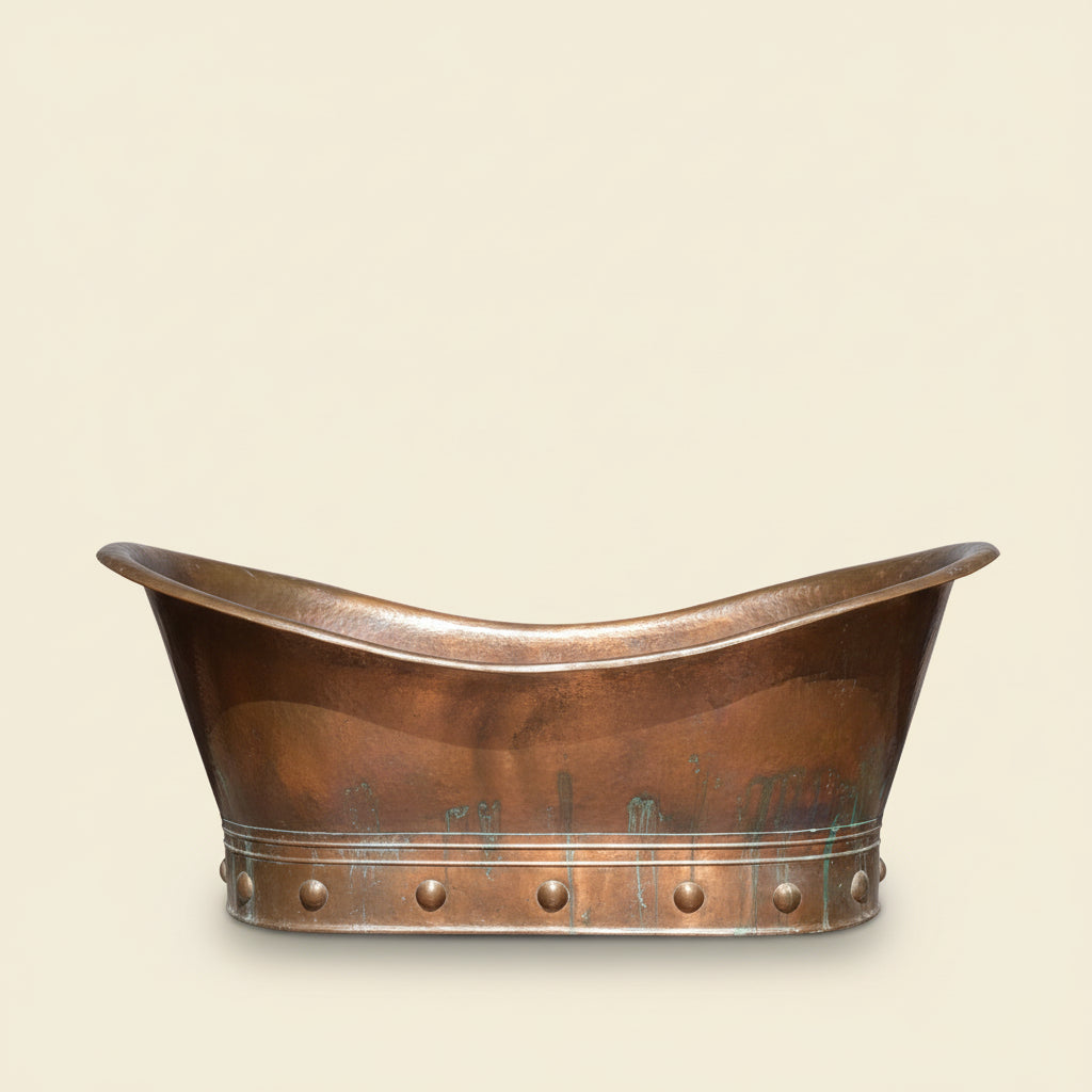 Antique Brass Clawfoot Slipper Bathtub | Handmade Solid Brass Bath | Vintage Luxury Tub – HANSA HANDICRAFT