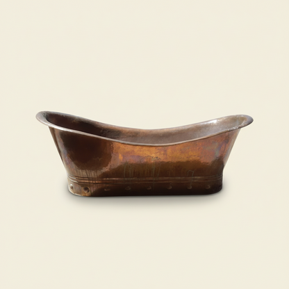 Antique Brass Clawfoot Slipper Bathtub | Handmade Solid Brass Bath | Vintage Luxury Tub – HANSA HANDICRAFT