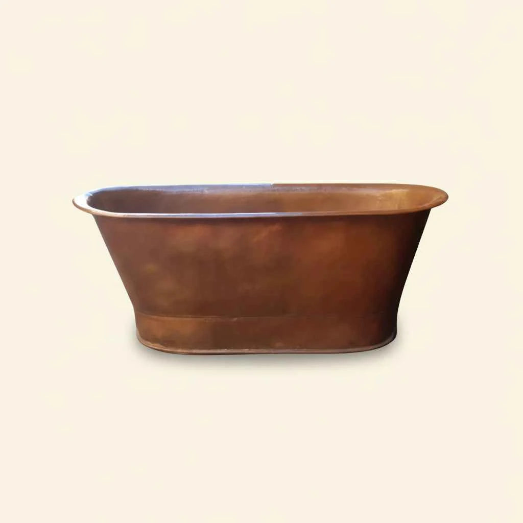 Handcrafted Natural Copper Bathtub: Vintage Freestanding Slipper Tub-HANSA HANDICRAFT