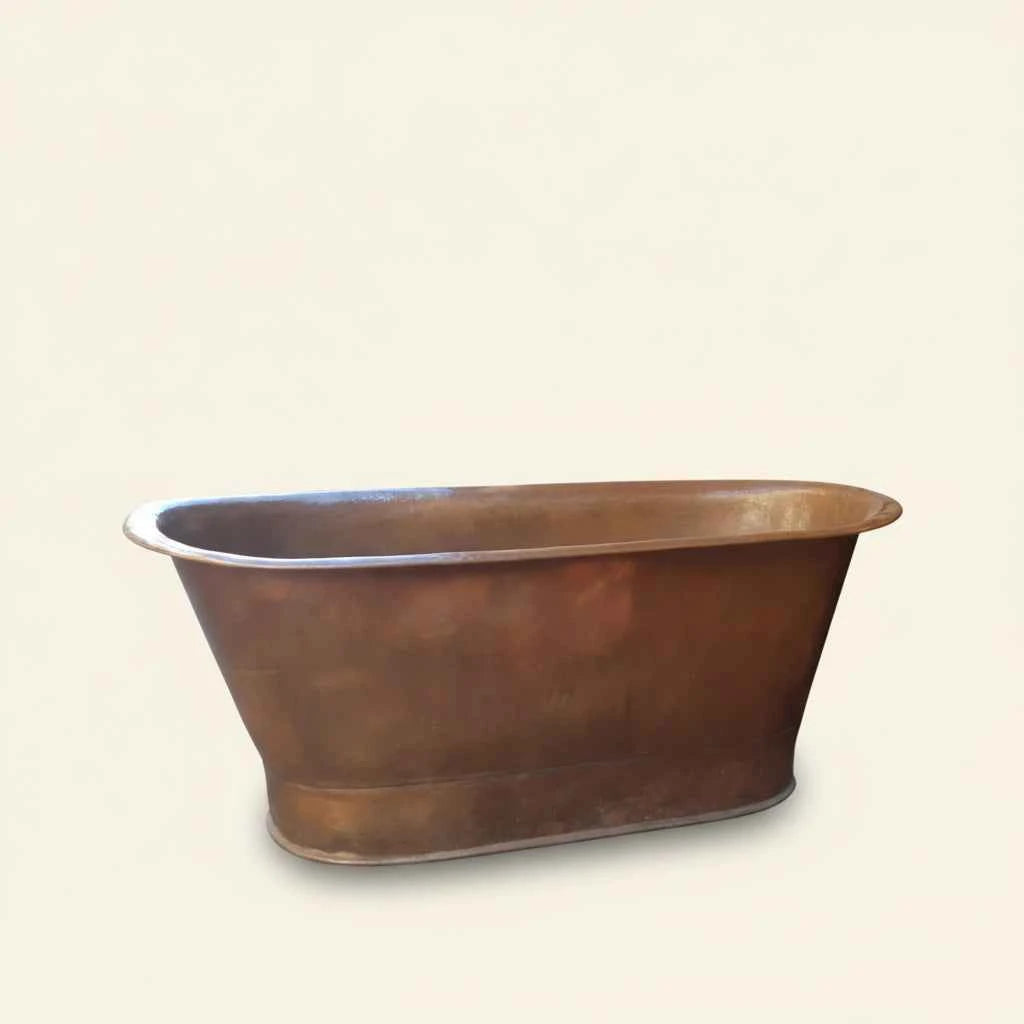 Handcrafted Natural Copper Bathtub: Vintage Freestanding Slipper Tub-HANSA HANDICRAFT