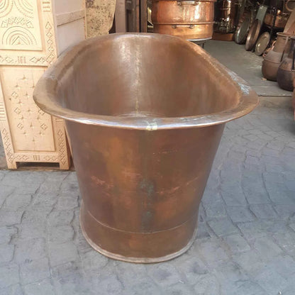 Handcrafted Natural Copper Bathtub: Vintage Freestanding Slipper Tub-HANSA HANDICRAFT