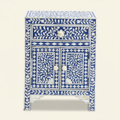 Handmade Bone Inlay Bedside Table â Modern Camel Bone & Wood Nightstand by HANA EXPORTS